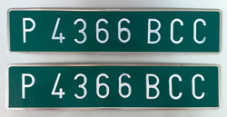 placas de matrícula verdes